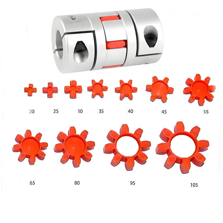 Type de pince d'accouplements d'arbre flexibles de mâchoire/araignée d'alliage d'aluminium de haute résistance d'oem de RSK-CPFC pour la Transmission de moteur